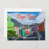 Kapstadt - Bo-Kaap-Häuser in lebhaften Farben Postkarte (Vorne/Hinten)