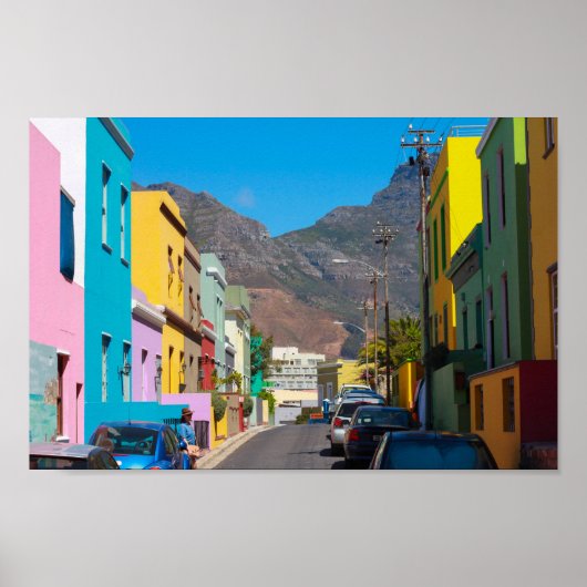 Kapstadt Bo-Kaap Stadtbild Südafrika Poster (Vorne)