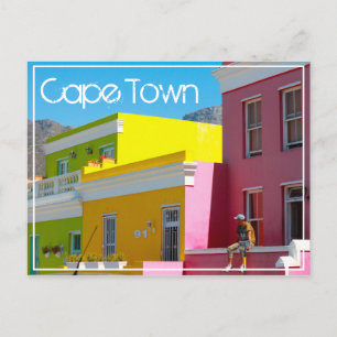 Kapstadt Bo-Kaap Stadtbild Südafrika Postkarte