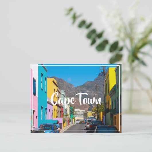 Kapstadt Bo-Kaap Stadtbild Südafrika Postkarte (Stehend Vorderseite)