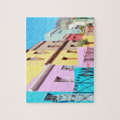 Kapstadt farbenfrohe Häuser Bo Kaap Street Puzzle (Vertikal)