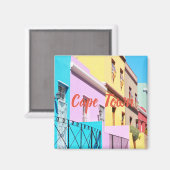 Kapstadt farbenfrohe Häuser Street View Magnet (Vorderseite/Rückseite)