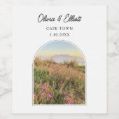 Kapstadt Gastgeschenk Hochzeit Personalisiert Weinetikett (Einzelnes Label)