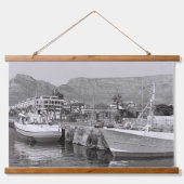 Kapstadt Monochrome V&A Wasserfront Wandteppich Mit Holzrahmen (Vorne)