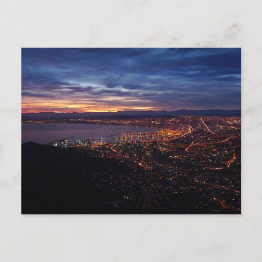Kapstadt nachts postkarte (Vorderseite)