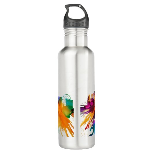 Kapstadt Skyline Edelstahlflasche (Rückseite)