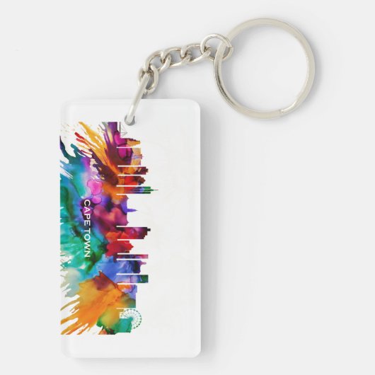 Kapstadt Skyline Schlüsselanhänger (Rückseite)