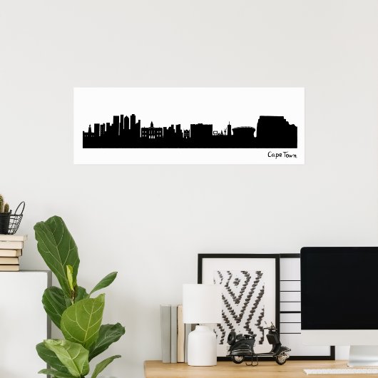 Kapstadt Skyline (Südafrika) Poster (Heimbüro)
