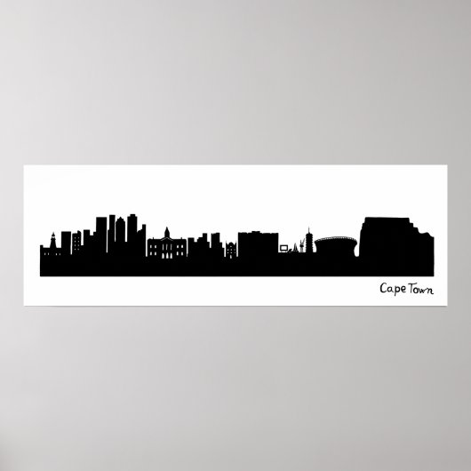 Kapstadt Skyline (Südafrika) Poster (Vorne)