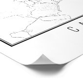 Kapstadt South Africa Street Map Poster (Ecke)