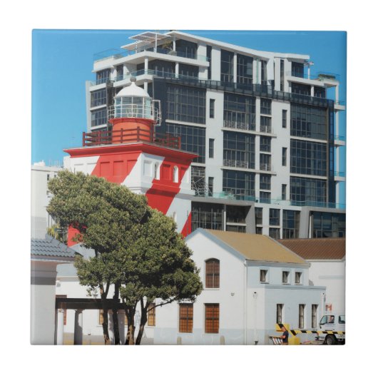 Kapstadt Stadtbild Leuchtturm Fliese (Vorderseite)