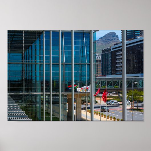 Kapstadt Stadtbild Löwen Leiter Südafrika Poster (Vorne)
