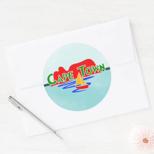 Kapstadt Südafrika Blue Round Stickers (Umschlag)