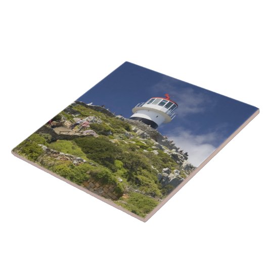 Kapstadt, Südafrika. Ein Leuchtturm auf der Fliese (Seite)