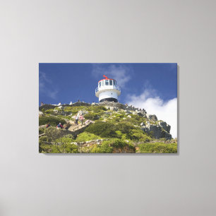 Kapstadt, Südafrika. Ein Leuchtturm auf der Leinwanddruck