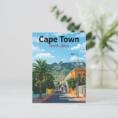 Kapstadt Südafrika Farbige Straße Postkarte (Stehend Vorderseite)