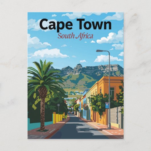 Kapstadt Südafrika Farbige Straße Postkarte (Vorderseite)