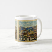 Kapstadt Südafrika Jahrgang Kaffeetasse (VorderseiteRechts)