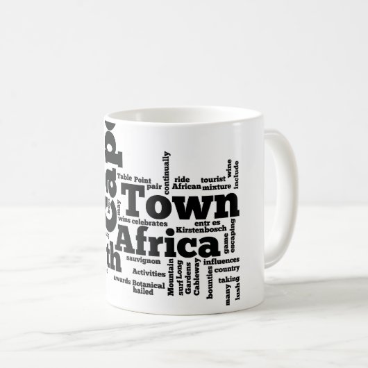 Kapstadt, Südafrika Kaffeetasse (VorderseiteRechts)