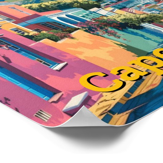 Kapstadt Südafrika Kunst, Dichtung und Musik Poster (Ecke)