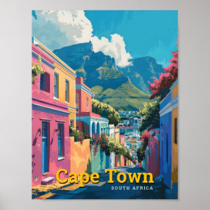 Kapstadt Südafrika Kunst Vintage Reise Poster