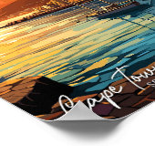 Kapstadt Südafrika Kunstreise Illustration Poster (Ecke)