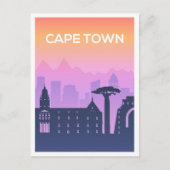 Kapstadt Südafrika Kunstreise Illustration Postkarte (Vorderseite)