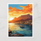Kapstadt Südafrika Kunstreise Illustration Postkarte (Vorderseite)