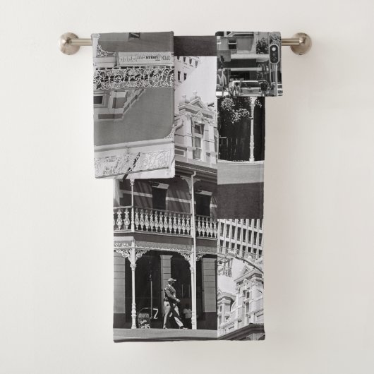 Kapstadt Südafrika Monochrome Badhandtuch Set (Insitu)