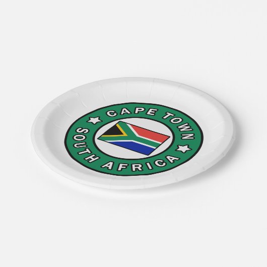 Kapstadt Südafrika Pappteller (Schrägansicht)