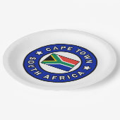 Kapstadt Südafrika Pappteller (Schrägansicht)