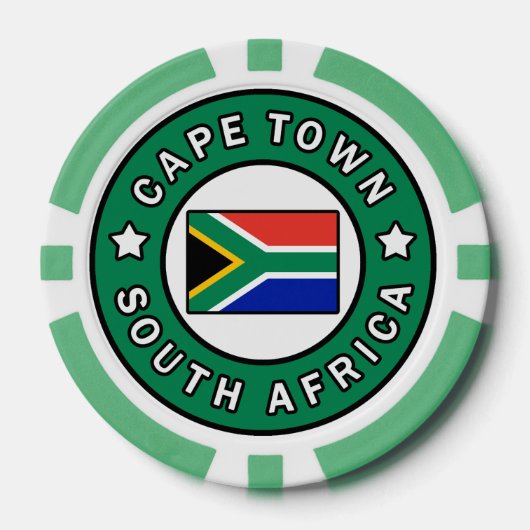Kapstadt Südafrika Pokerchips (Vorderseite)
