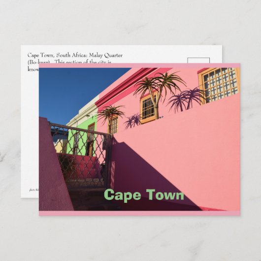 Kapstadt, Südafrika Postkarte (Vorne/Hinten)