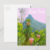 Kapstadt Südafrika Protea Löwe Kopf Postkarte (Vorne/Hinten)