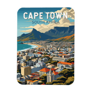 Kapstadt Südafrika Reise Kunst Vintage Magnet
