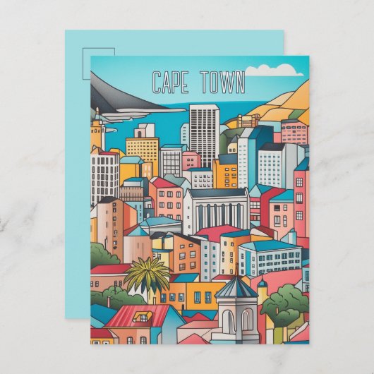Kapstadt Südafrika Reisen Postkarte (Vorne/Hinten)