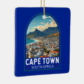 Kapstadt Südafrika Reisen Vintag Keramikornament (Rechts)