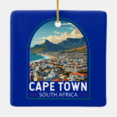 Kapstadt Südafrika Reisen Vintag Keramikornament (Rückseite)