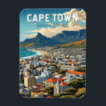 Kapstadt Südafrika Reisen Vintag Magnet<br><div class="desc">Cape Town Retro Vektor-Reise-Design. Kapstadt ist eine Hafenstadt an der Südwestküste Südafrikas,  auf einer Halbinsel unter dem imposanten Tafelberg.</div>