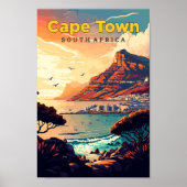 Kapstadt Südafrika Reisen Vintag Poster (Vorne)