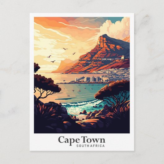 Kapstadt Südafrika Reisen Vintag Postkarte (Vorderseite)