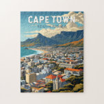 Kapstadt Südafrika Reisen Vintag Puzzle<br><div class="desc">Cape Town Retro Vektor-Reise-Design. Kapstadt ist eine Hafenstadt an der Südwestküste Südafrikas,  auf einer Halbinsel unter dem imposanten Tafelberg.</div>