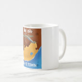 Kapstadt Südafrika Reiseplakat Kaffeetasse (VorderseiteRechts)