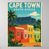 Kapstadt, Südafrika Reiseplakat, Poster (Vorne)