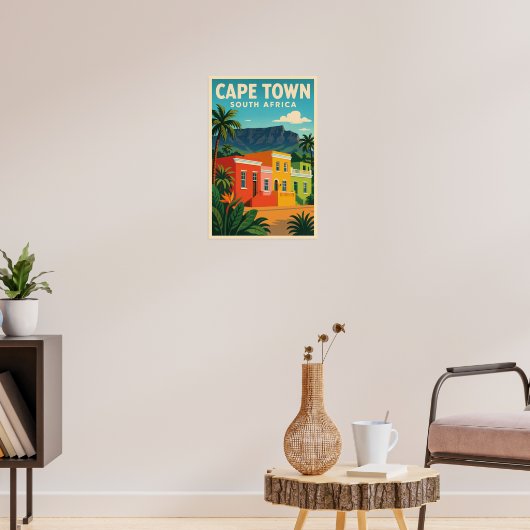 Kapstadt, Südafrika Reiseplakat, Poster (Wohnzimmer 3)