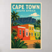 Kapstadt, Südafrika Reiseplakat, Poster (Vorne)