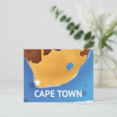 Kapstadt Südafrika Reiseplakat Postkarte (Stehend Vorderseite)