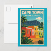 Kapstadt, Südafrika Reiseplakat, Postkarte (Vorne/Hinten)