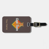 Kapstadt Südafrika Retro Leopard Vintag Gepäckanhänger (Vorderseite horizontal)