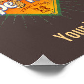 Kapstadt Südafrika Retro Leopard Vintag Poster (Ecke)